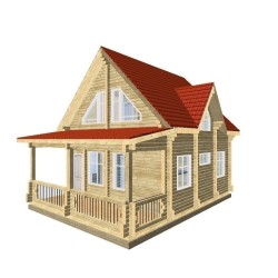 Дом из профилированного бруса, проект "Пикник"