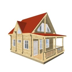 Дом из профилированного бруса, проект "Пикник"