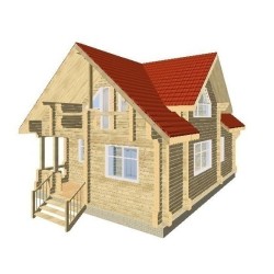 Дом из профилированного бруса, проект "Гостевой"