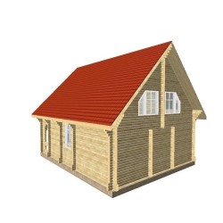 Дом из профилированного бруса, проект "Хасан"