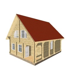 Дом из профилированного бруса, проект "Хасан"