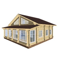 Дом из профилированного бруса, проект "Уют"