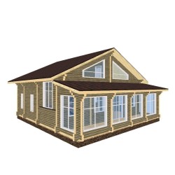 Дом из профилированного бруса, проект "Уют"