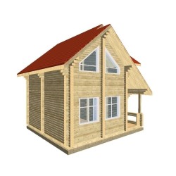 Дом из профилированного бруса, проект "Граф"