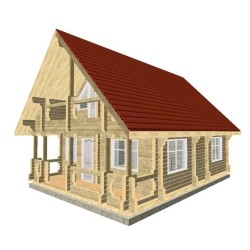 Дом из профилированного бруса, проект "Сезон"