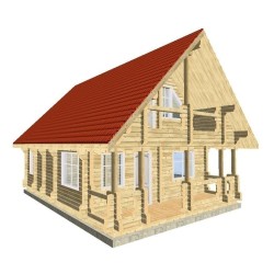 Дом из профилированного бруса, проект "Сезон"