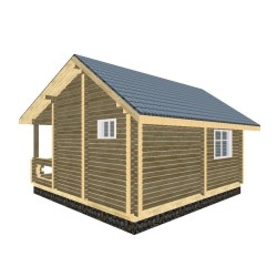 Баня из профилированного бруса, проект "Виктор"