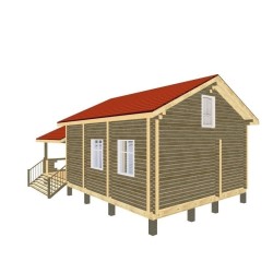 Баня из профилированного бруса, проект "Вик"