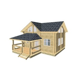 Баня из профилированного бруса, проект "Литовка"