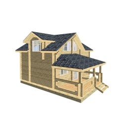 Баня из профилированного бруса, проект "Литовка"