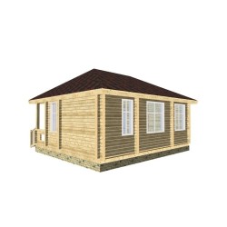 Баня из профилированного бруса, проект "Алена"