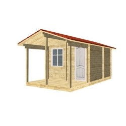 Баня из мини-бруса, проект "Дюйм"