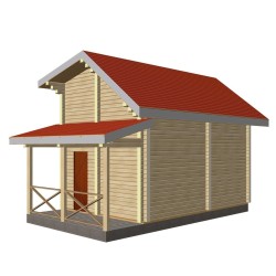 Баня из профилированного бруса, проект "Соловей ключ"