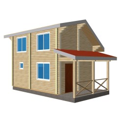 Баня из профилированного бруса, проект "Соловей ключ"